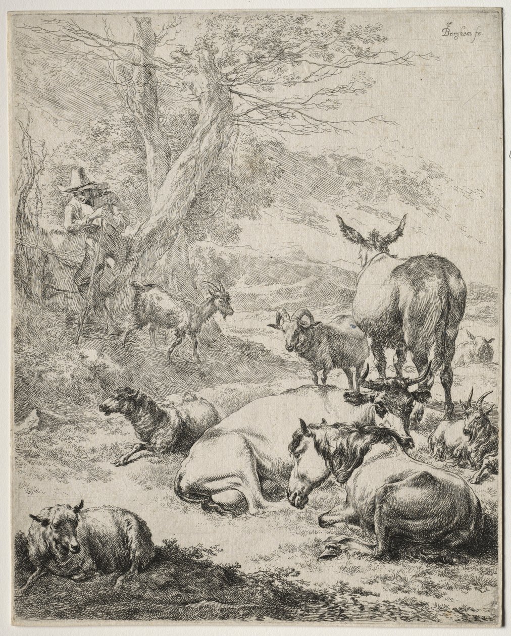 The Herd at Rest by Nicolaes Berchem