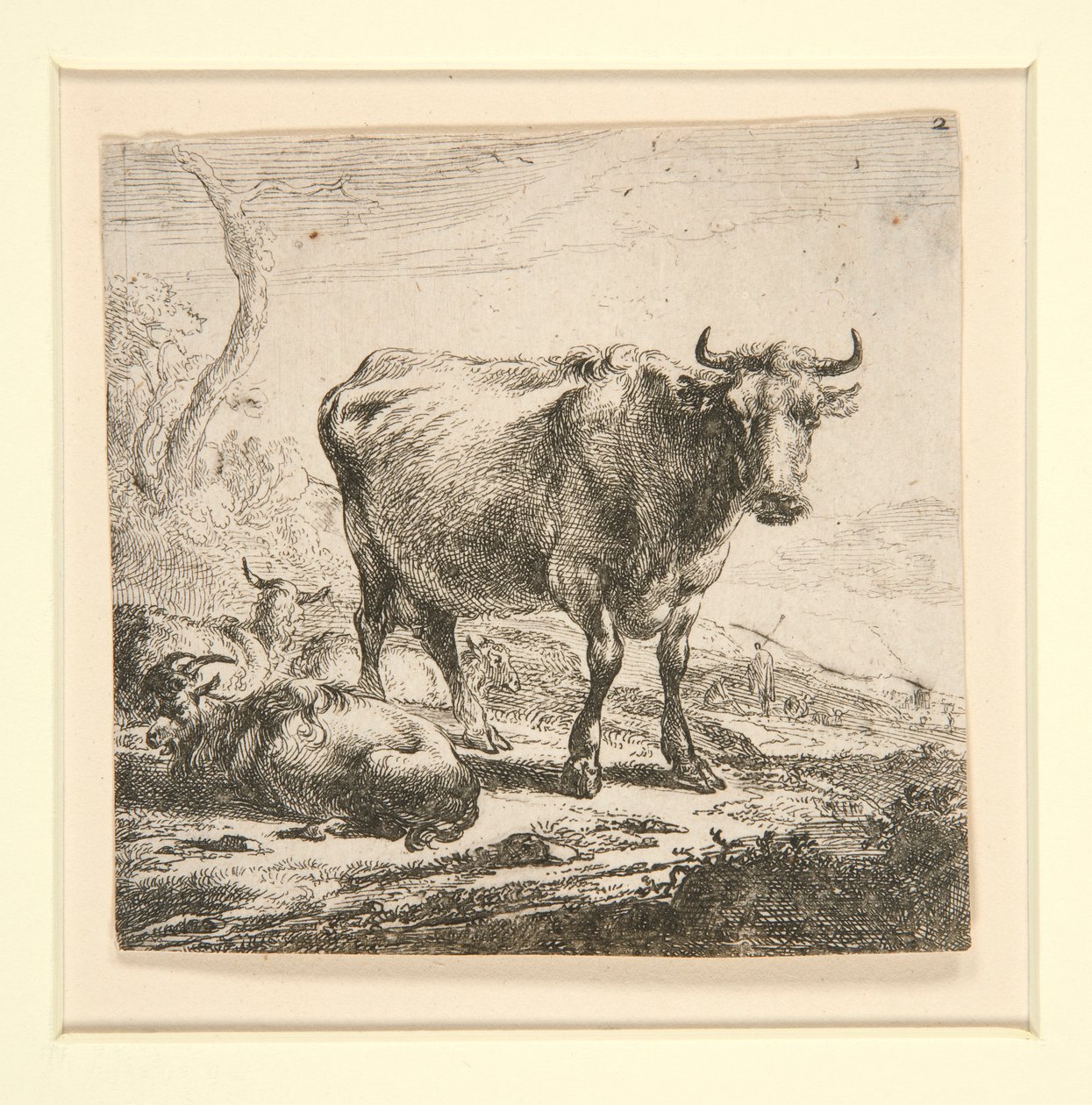 The Set of the Cows, with the Milk-Maid by Nicolaes Berchem