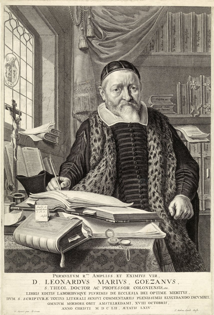 D. Leonardus Marius Goezanus, pub. 1654 by Nicolaes Cornelisz (c.1592 1655) Moeyaert