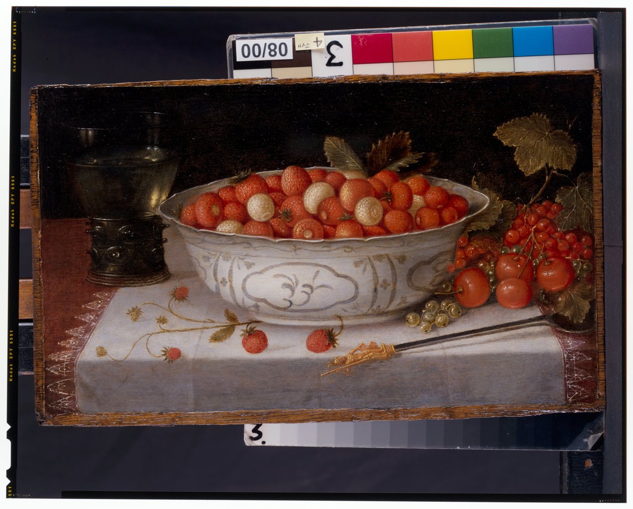 Still Life Of Fraises-De-Bois In A Wanli Porcelain Bowl by Nicolaes Gillis