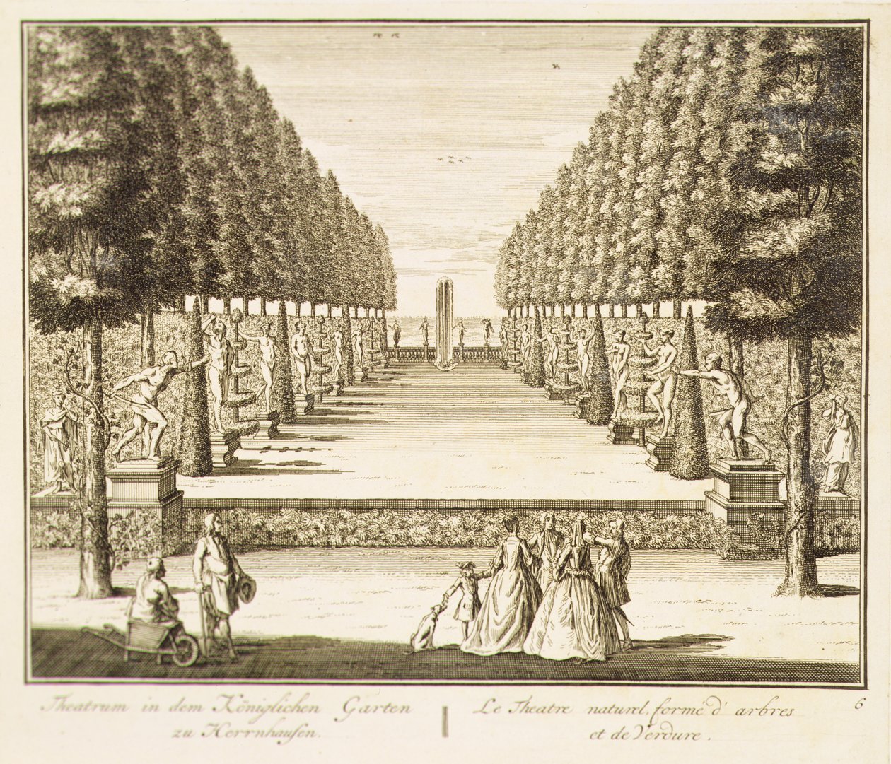 Natural theatre of trees and hedges by Nicolaes Jansz  Visscher