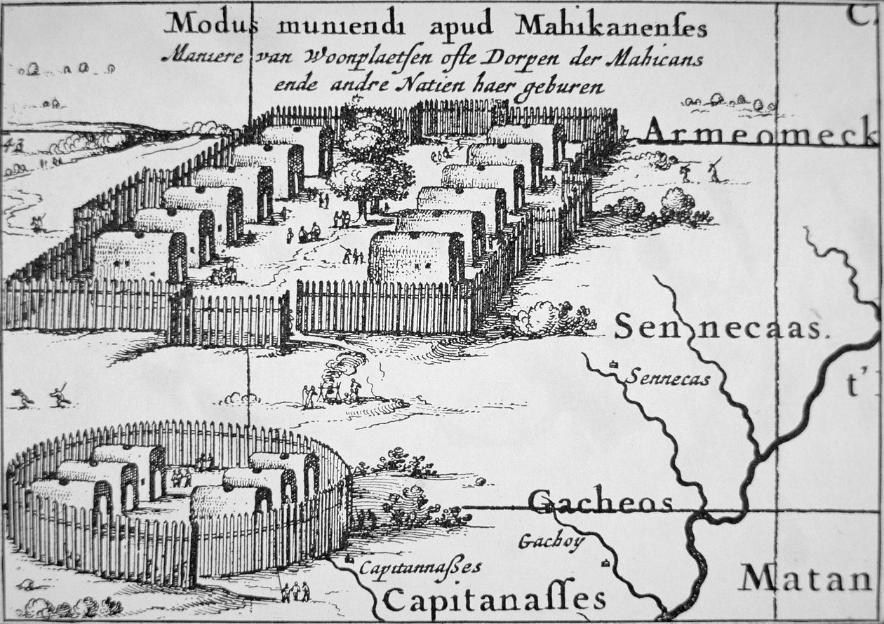 Iroquois Village by Nicolaes Jansz  Visscher
