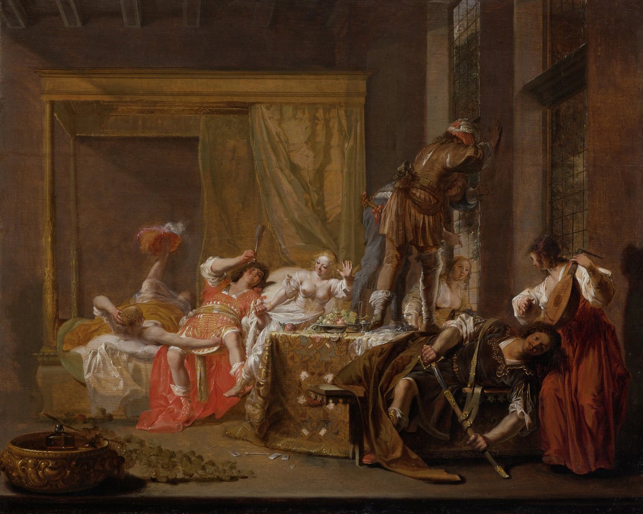 Company in a Brothel Messalina and Gaius Silius by Nicolaes Knüpfer