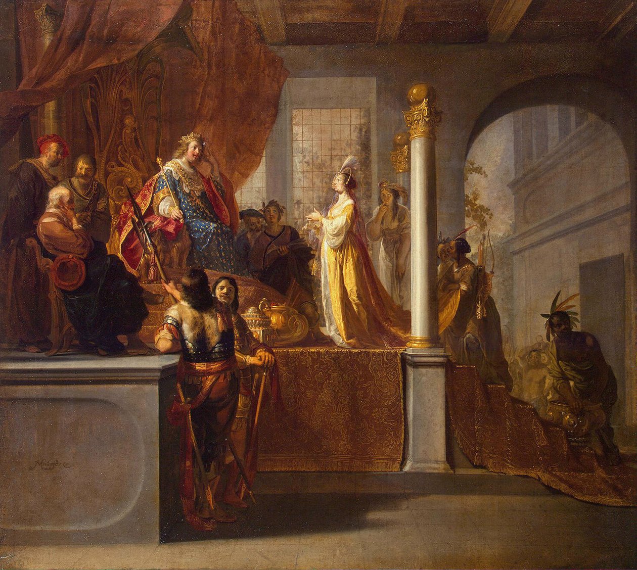Queen of Sheba before Solomon, 1640s by Nicolaes Knüpfer