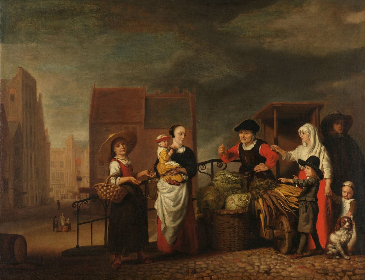 Vegetable Market by Nicolaes Maes