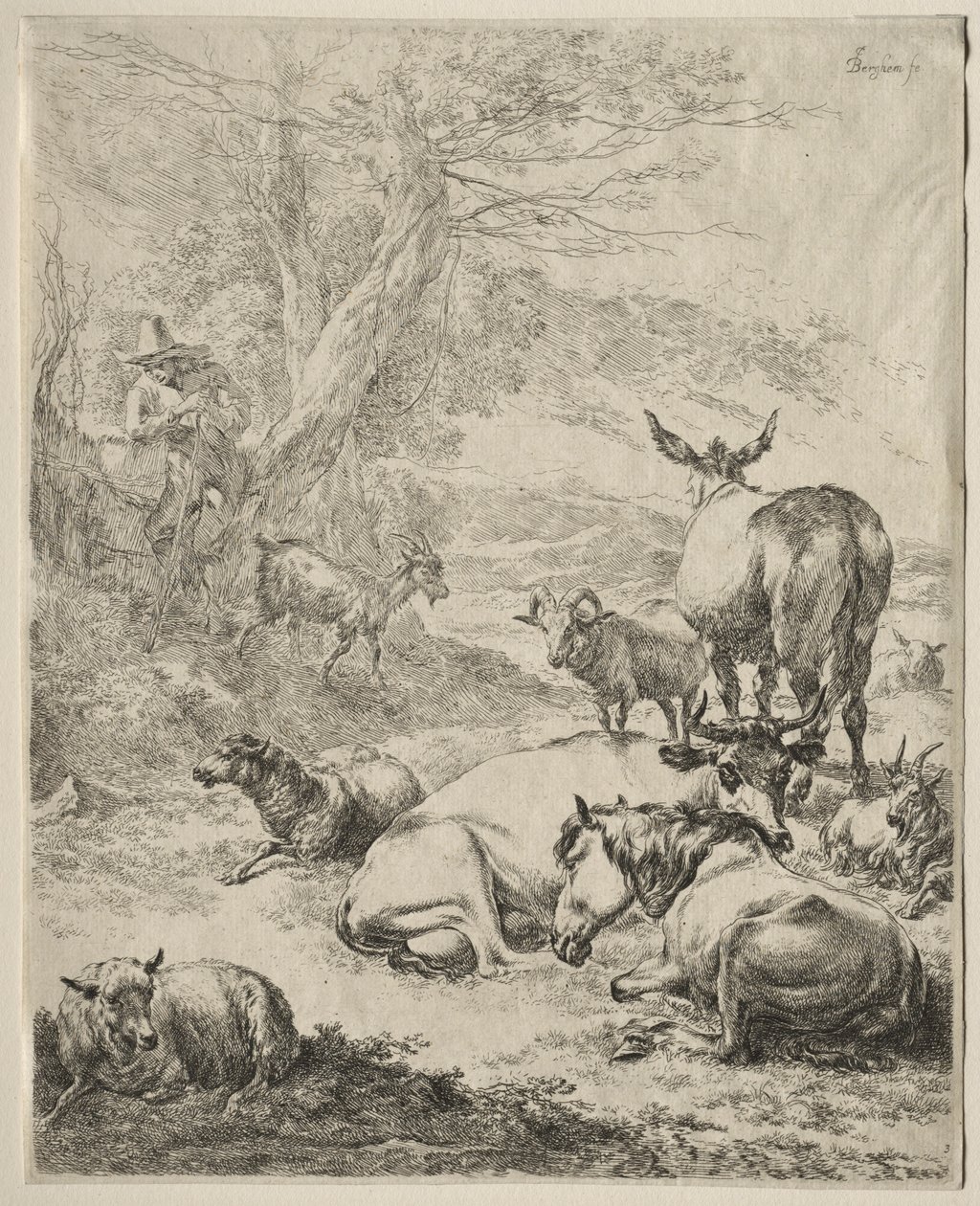 Animals in Repose by Nicolaes Pietersz. Berchem