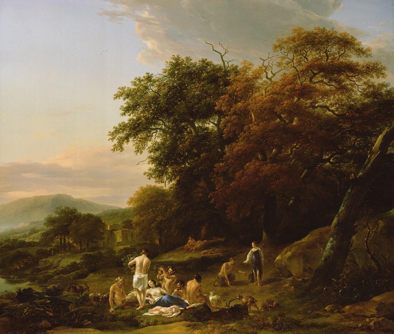 Diana the Huntress Surprising a Bacchanalian Revel by Nicolaes Pietersz. Berchem