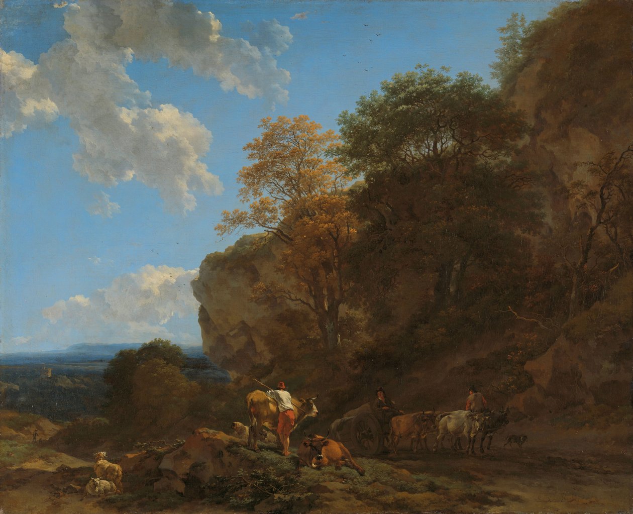 Italian Landscape by Nicolaes Pietersz Berchem