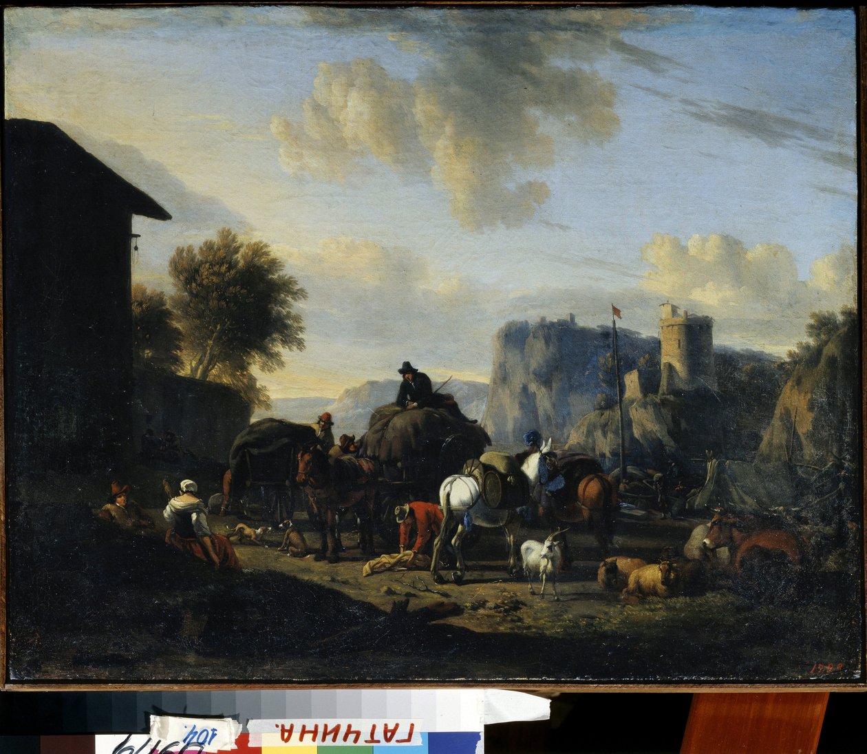 The Rest of the Convoy by Nicolaes Pietersz. Berchem