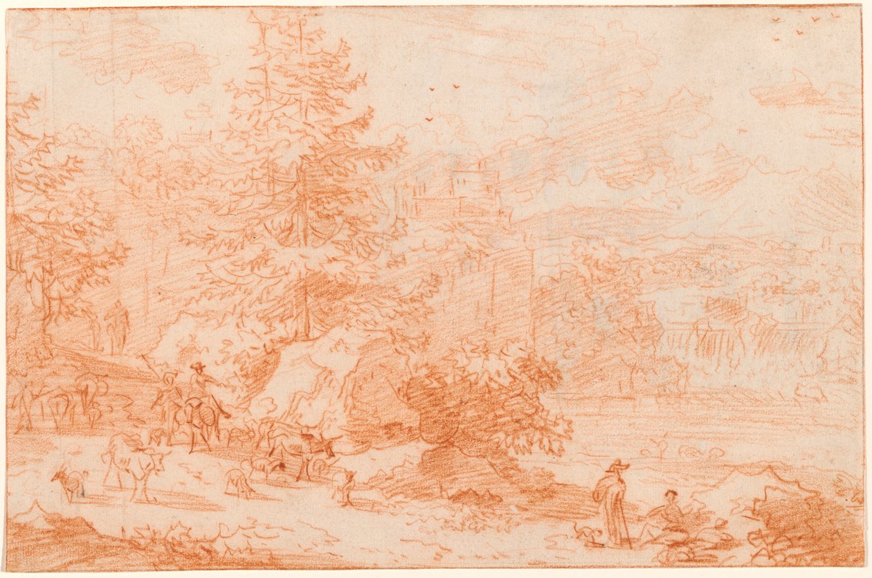 Northern Landscape Fantasy Evoking Tivoli by Nicolaes Pietersz Berchem