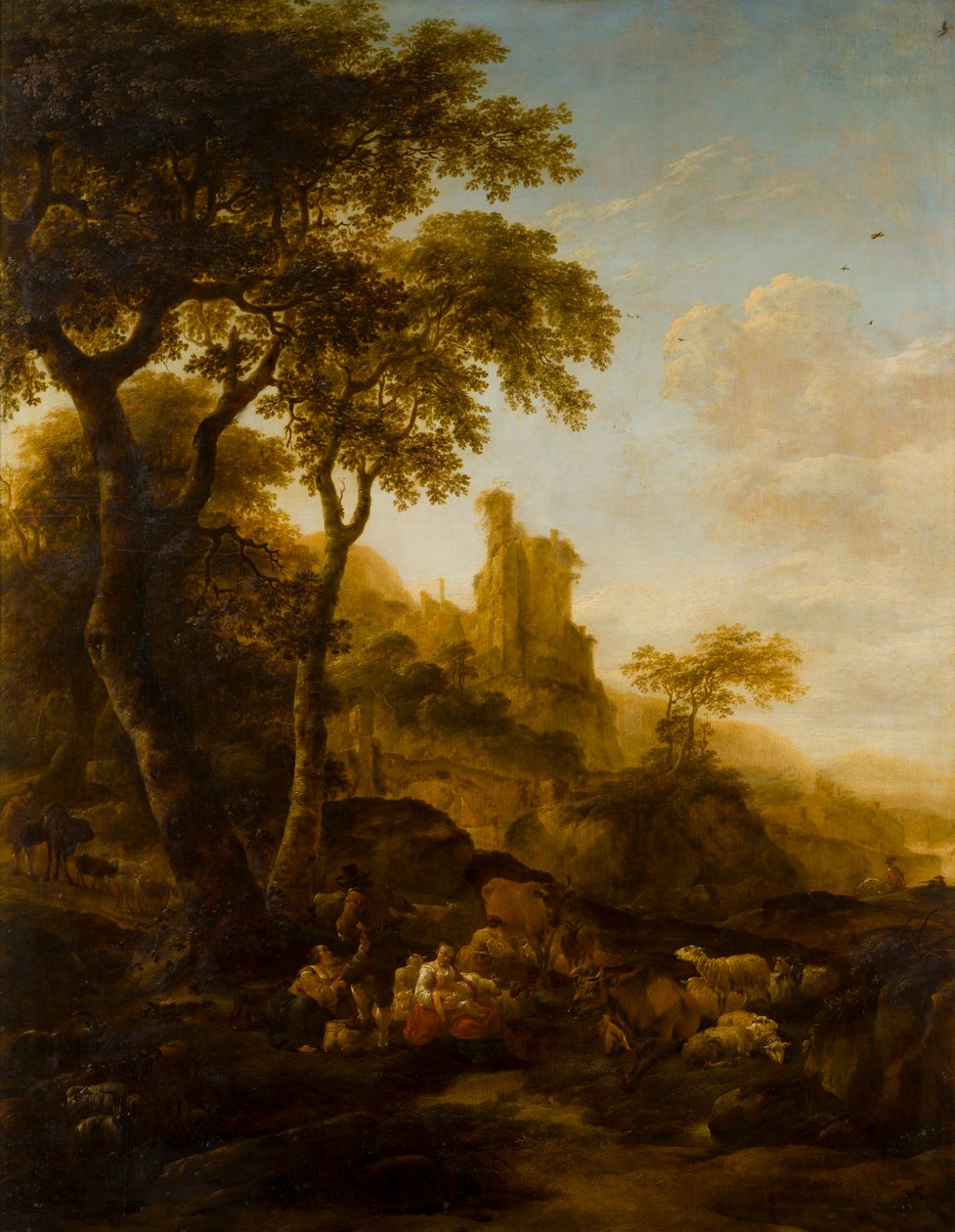 Pastoral Landscape by Nicolaes Pietersz. Berchem