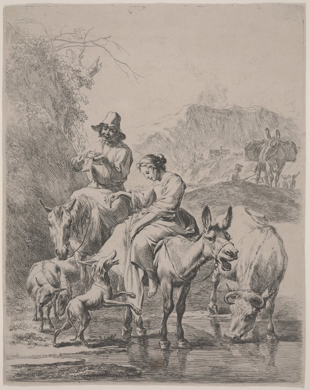 River Crossing by Nicolaes Pietersz. Berchem