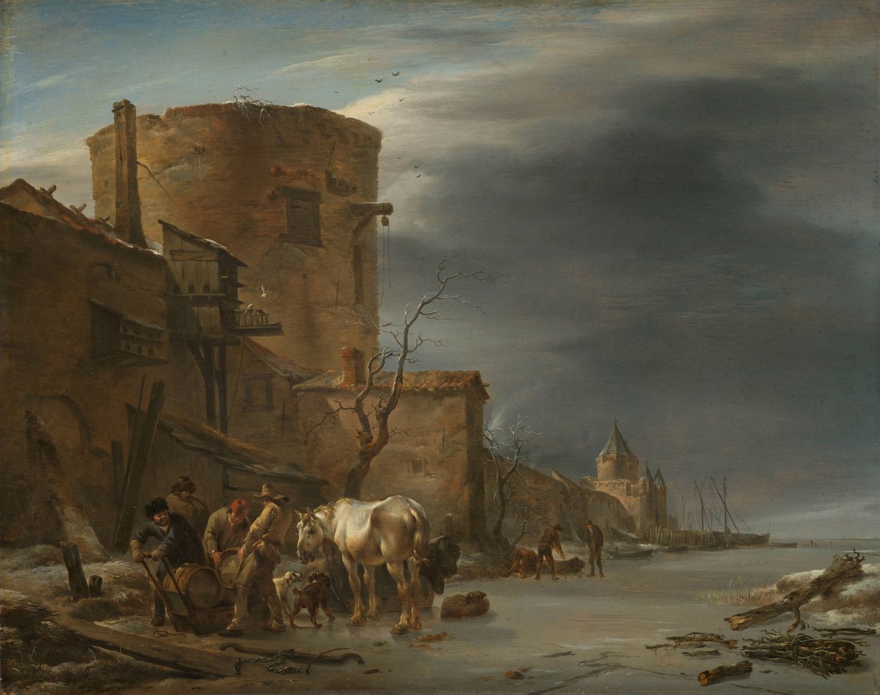 The City Wall of Haarlem in the Winter by Nicolaes Pietersz Berchem
