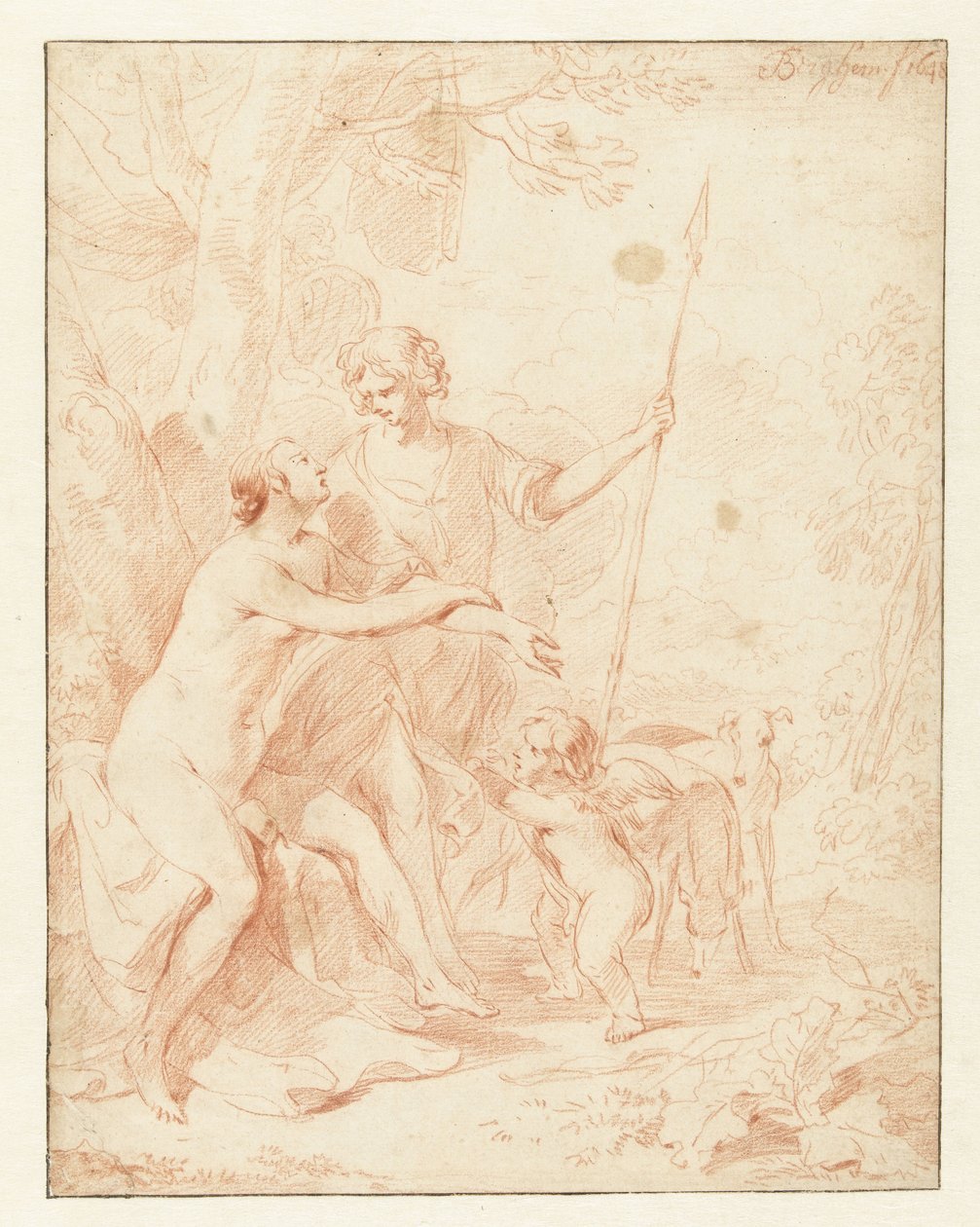 Venus, Adonis, and Cupid by Nicolaes Pietersz Berchem