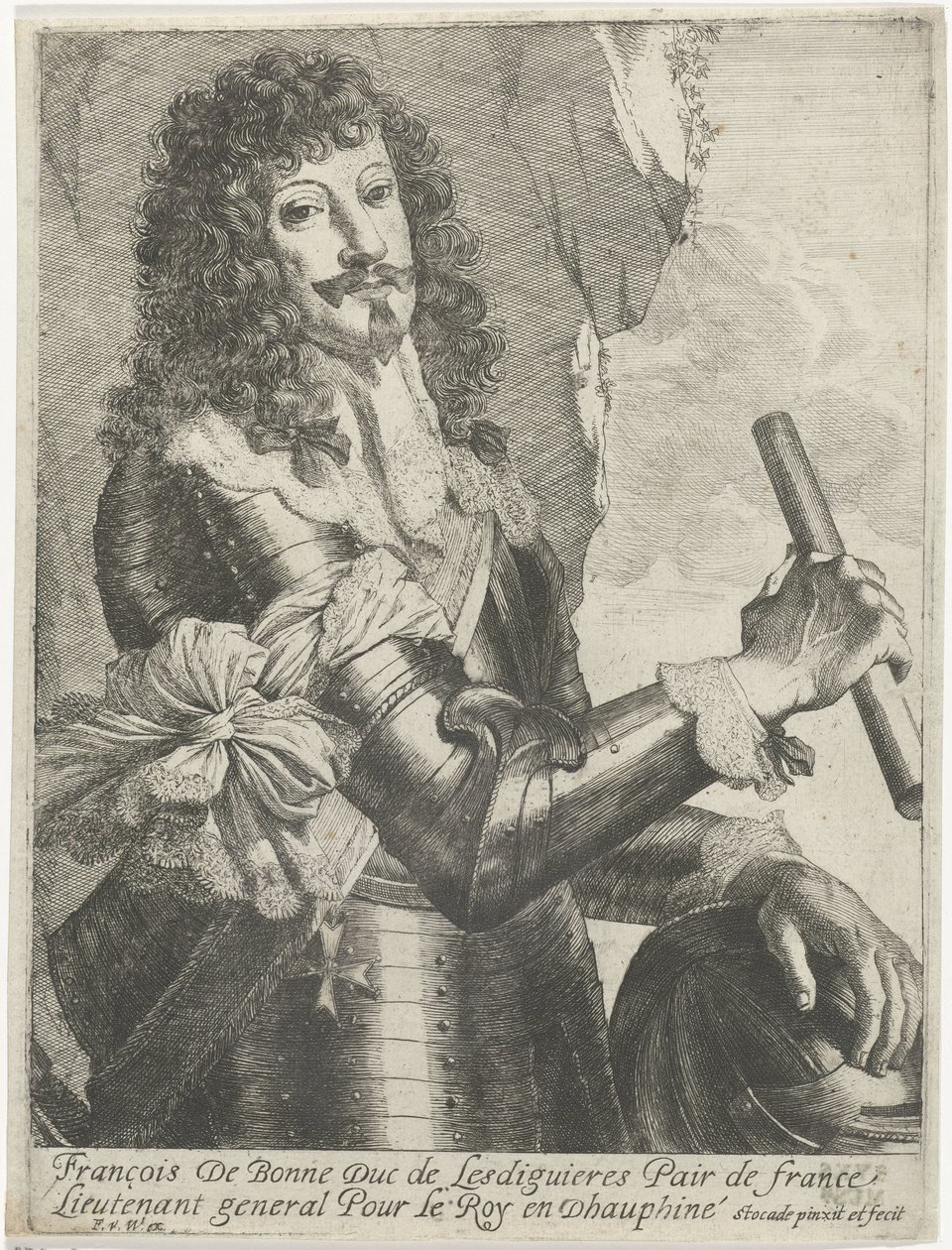 Portrait of François de Bonne-Lesdiguières-de Créquy by Nicolaes Van Helt Stockade
