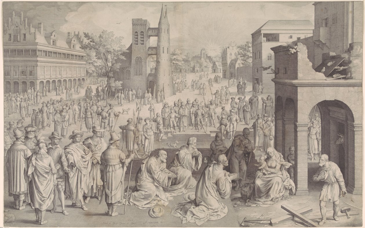 Adoration of the Magi by Nicolaes de Bruyn