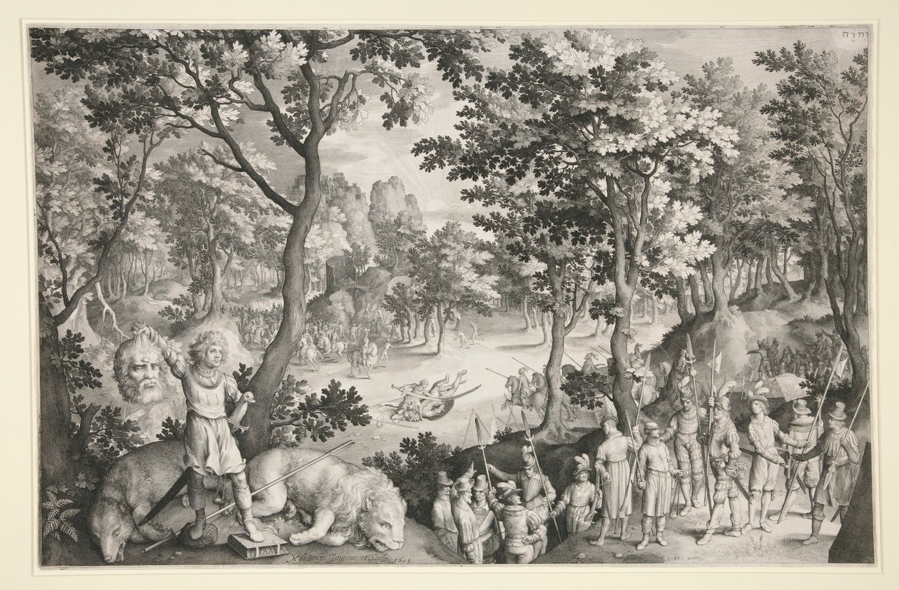 David and Goliath by Nicolaes de Bruyn