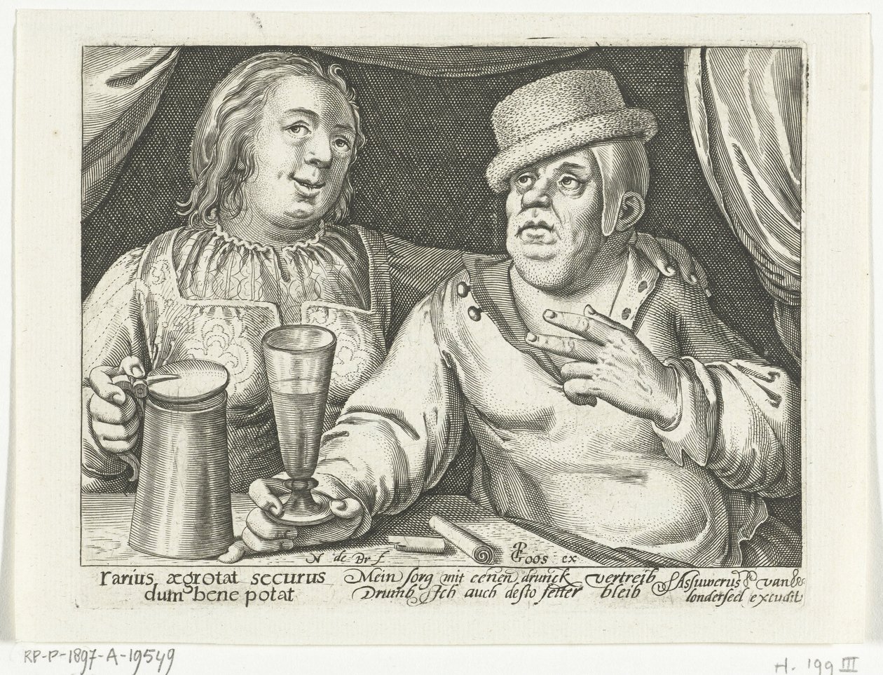 Drinking Man and Woman by Nicolaes de Bruyn