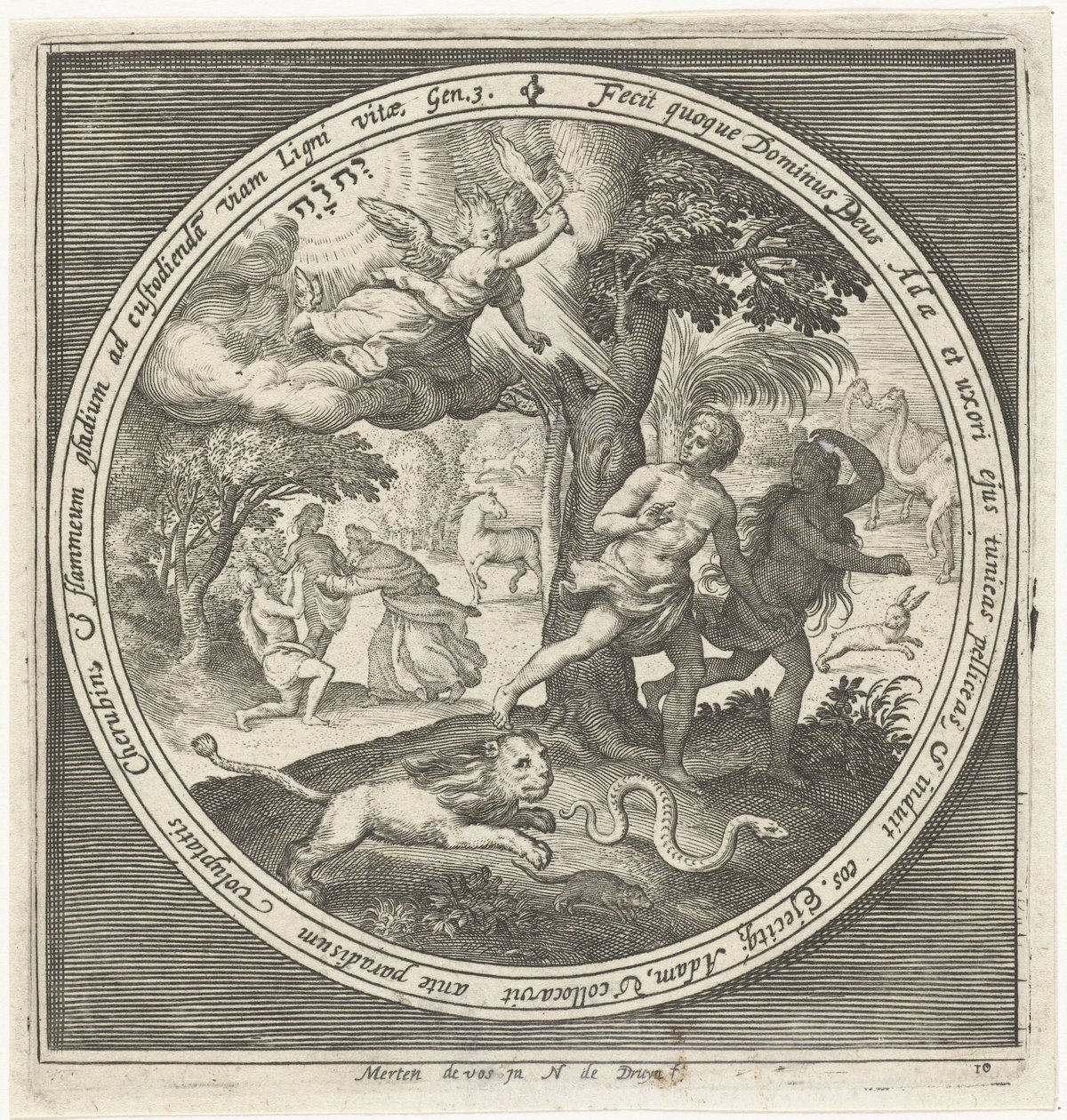 Expulsion from Paradise by Nicolaes de Bruyn