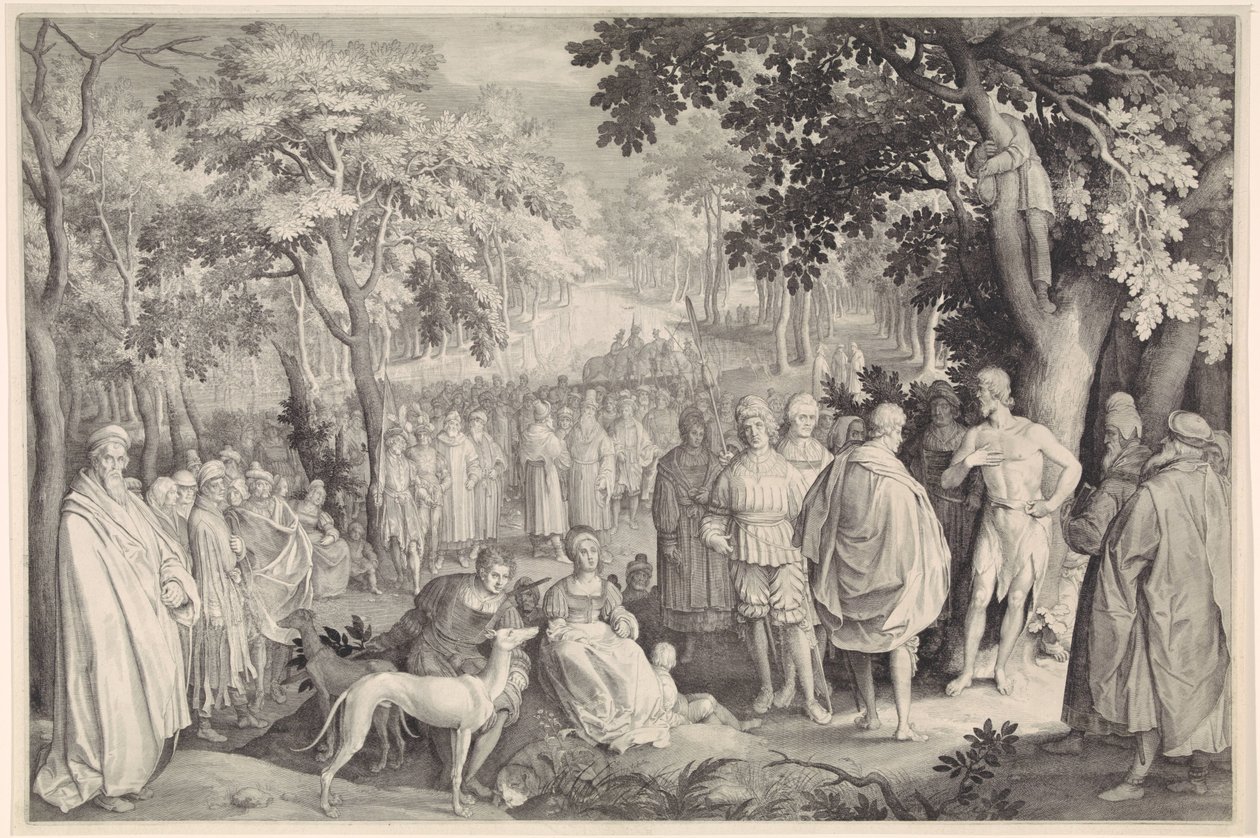 Preaching of John the Baptist by Nicolaes de Bruyn