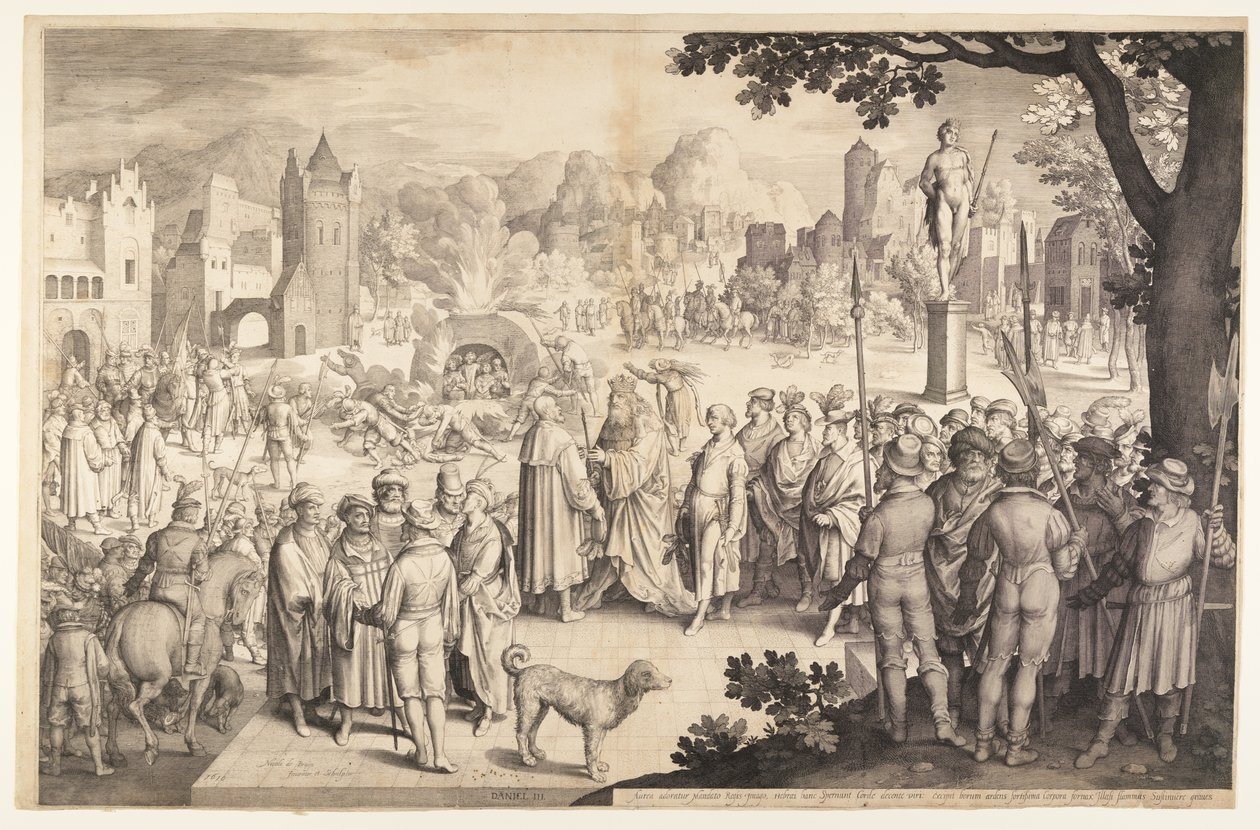 Shadrach, Meshach, and Abednego in the Burning Stove by Nicolaes de Bruyn