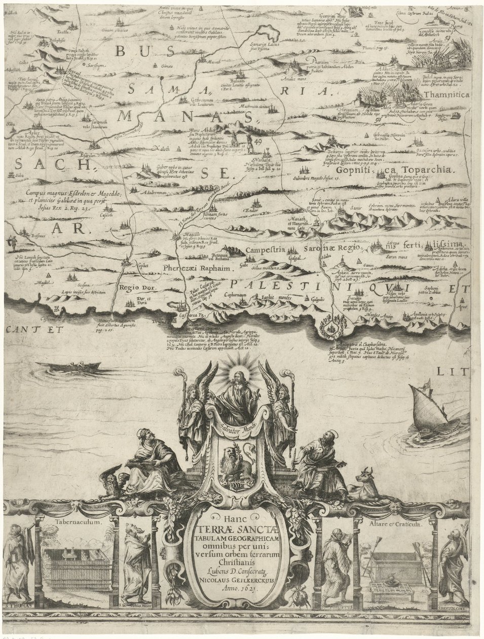 Map of Palestine by Nicolaes van Geelkercken