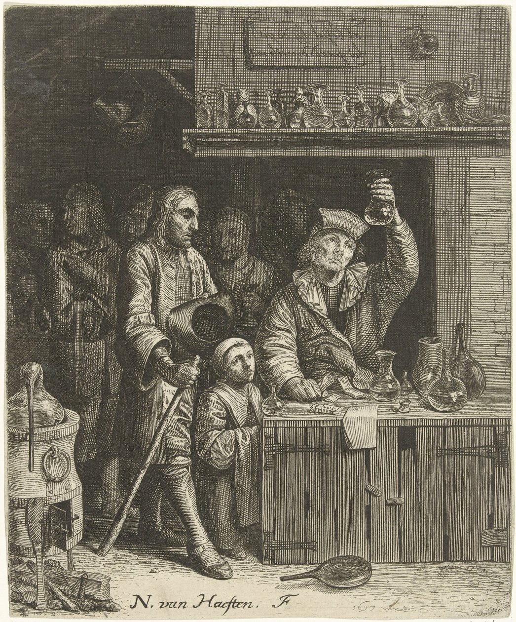Piss Prophet and Peasant Family by Nicolaes van Haeften