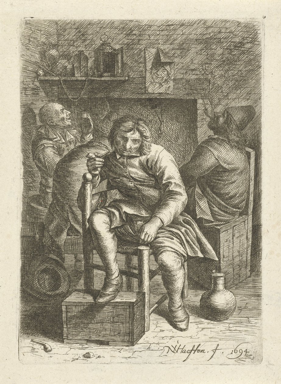 Smoking Man by Nicolaes van Haeften
