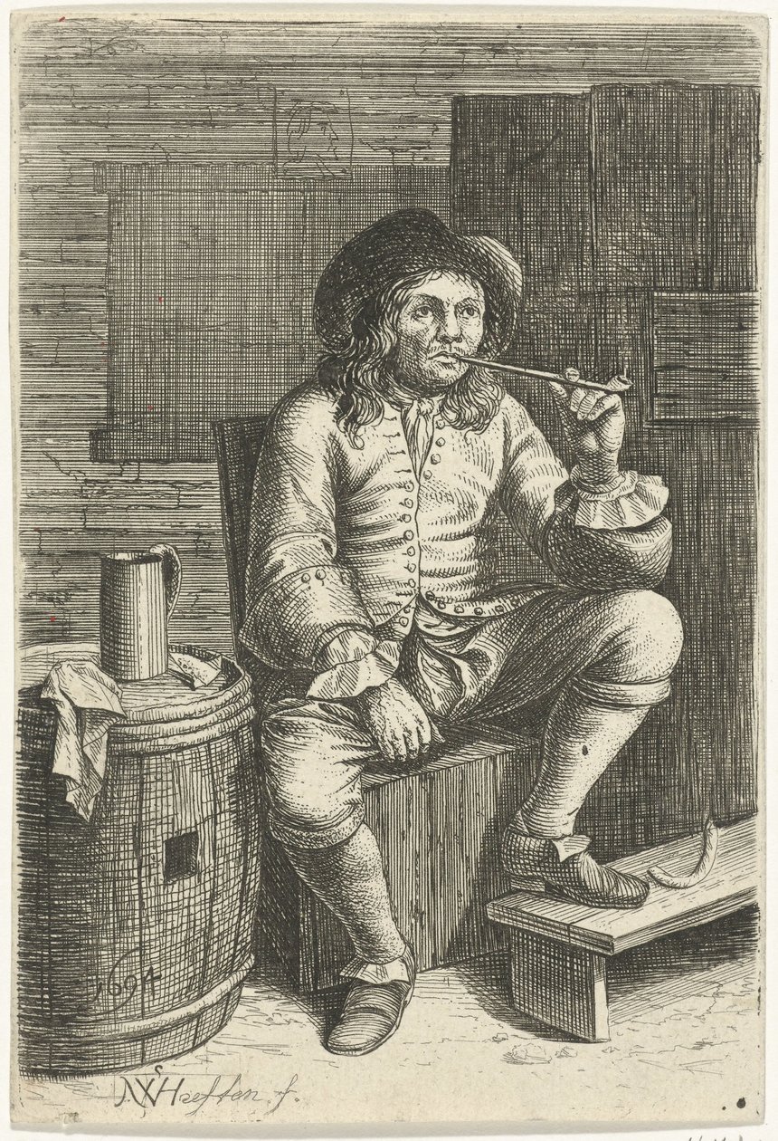 Smoking Man by Nicolaes van Haeften
