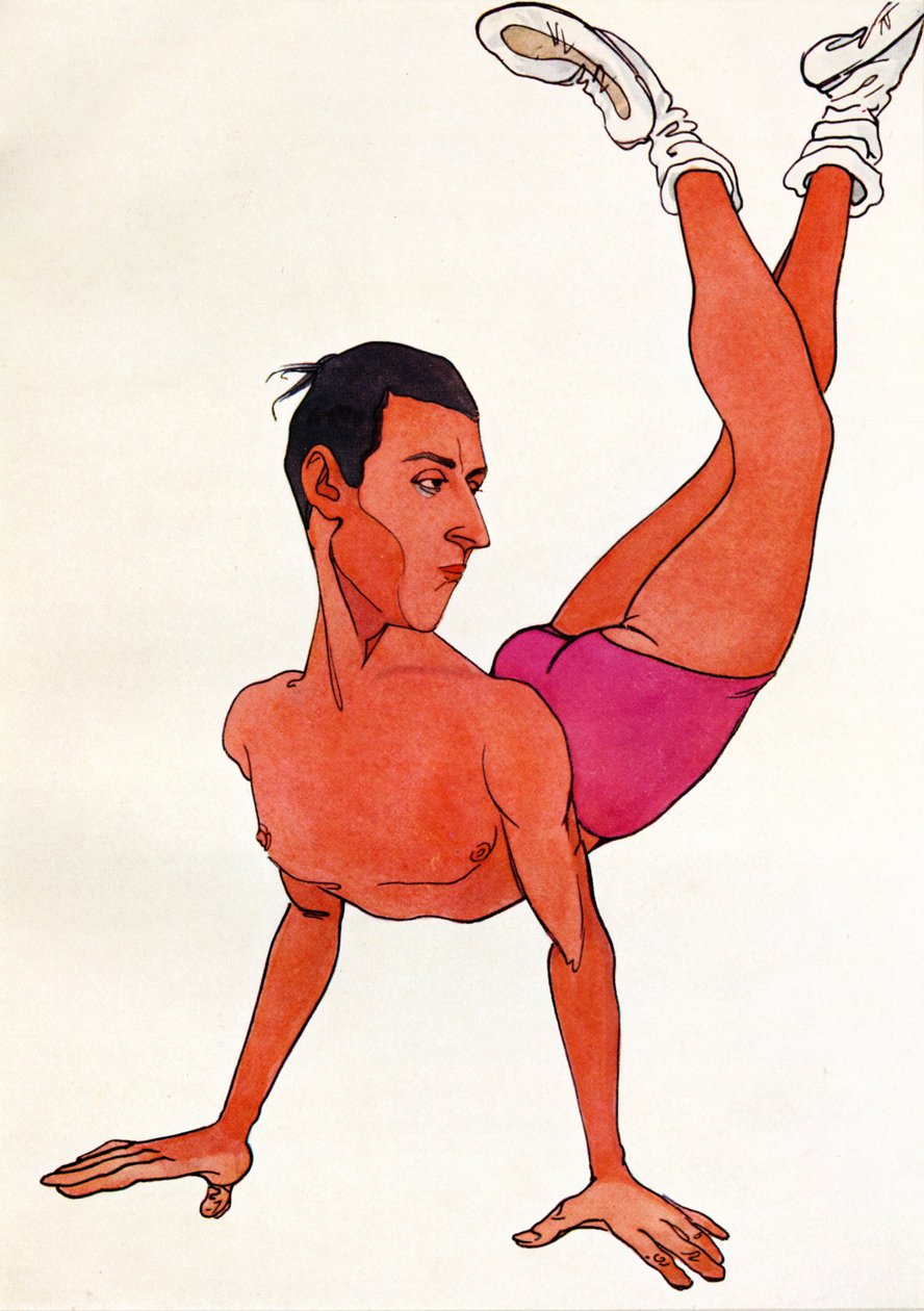 Caricature of Sir Anton Dolin, c.1920s by Nicolai (1869 1937) Legat