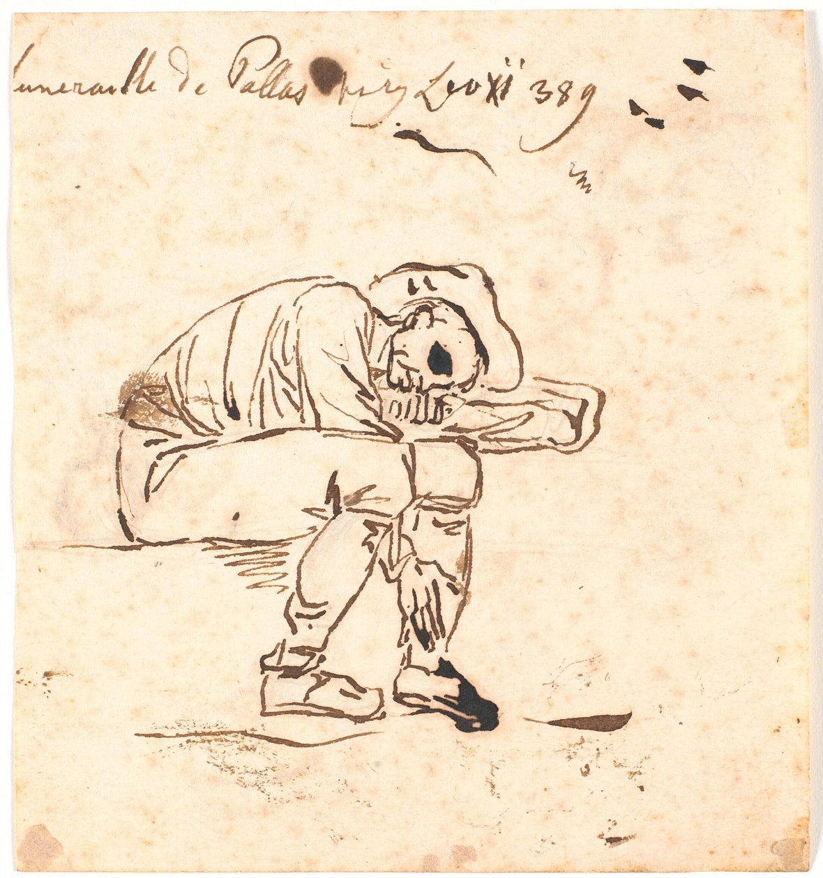 Peasant Sitting and Sleeping by Nicolai Abildgaard