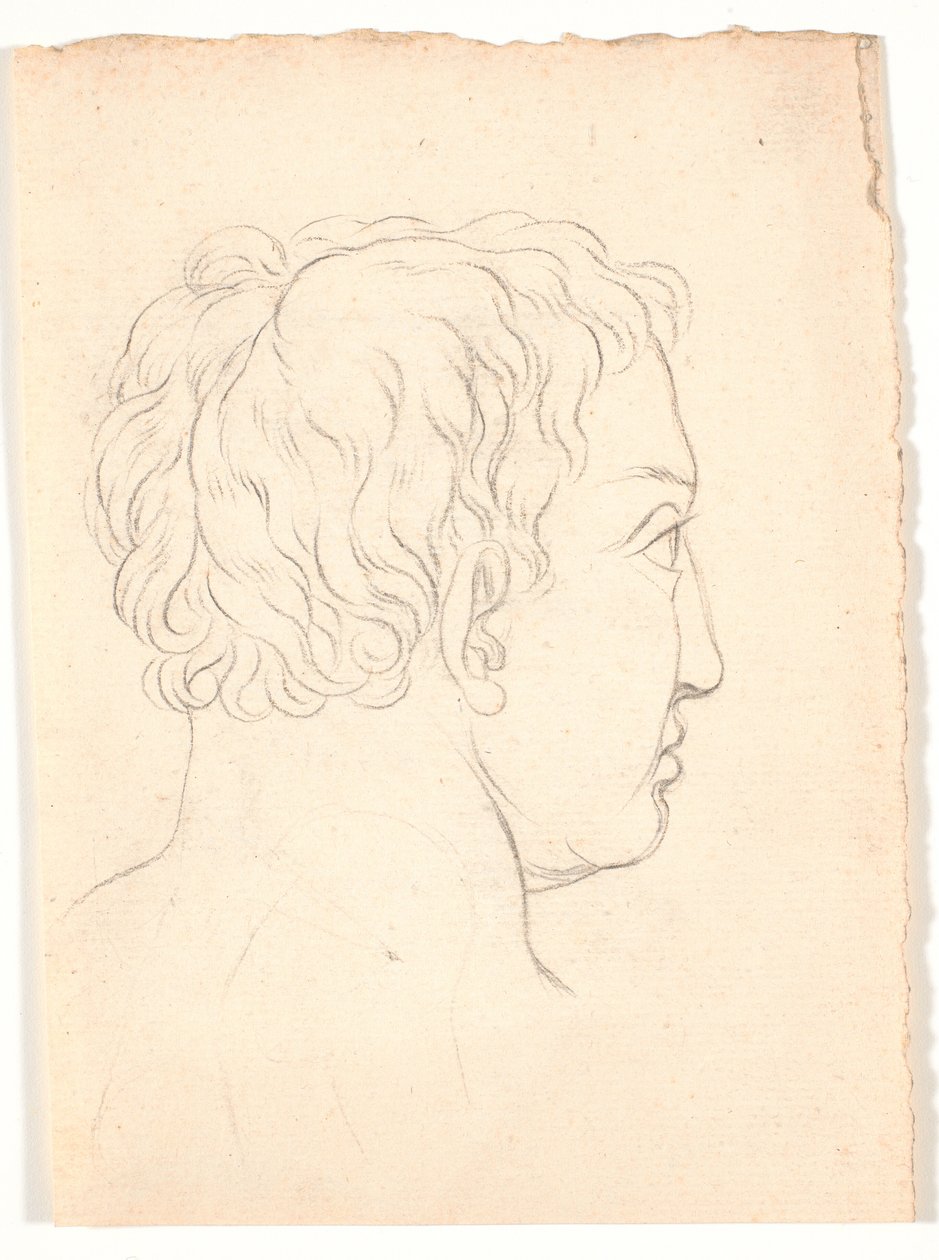 A Head of a Man Seen from Behind by Nicolai Abildgaard