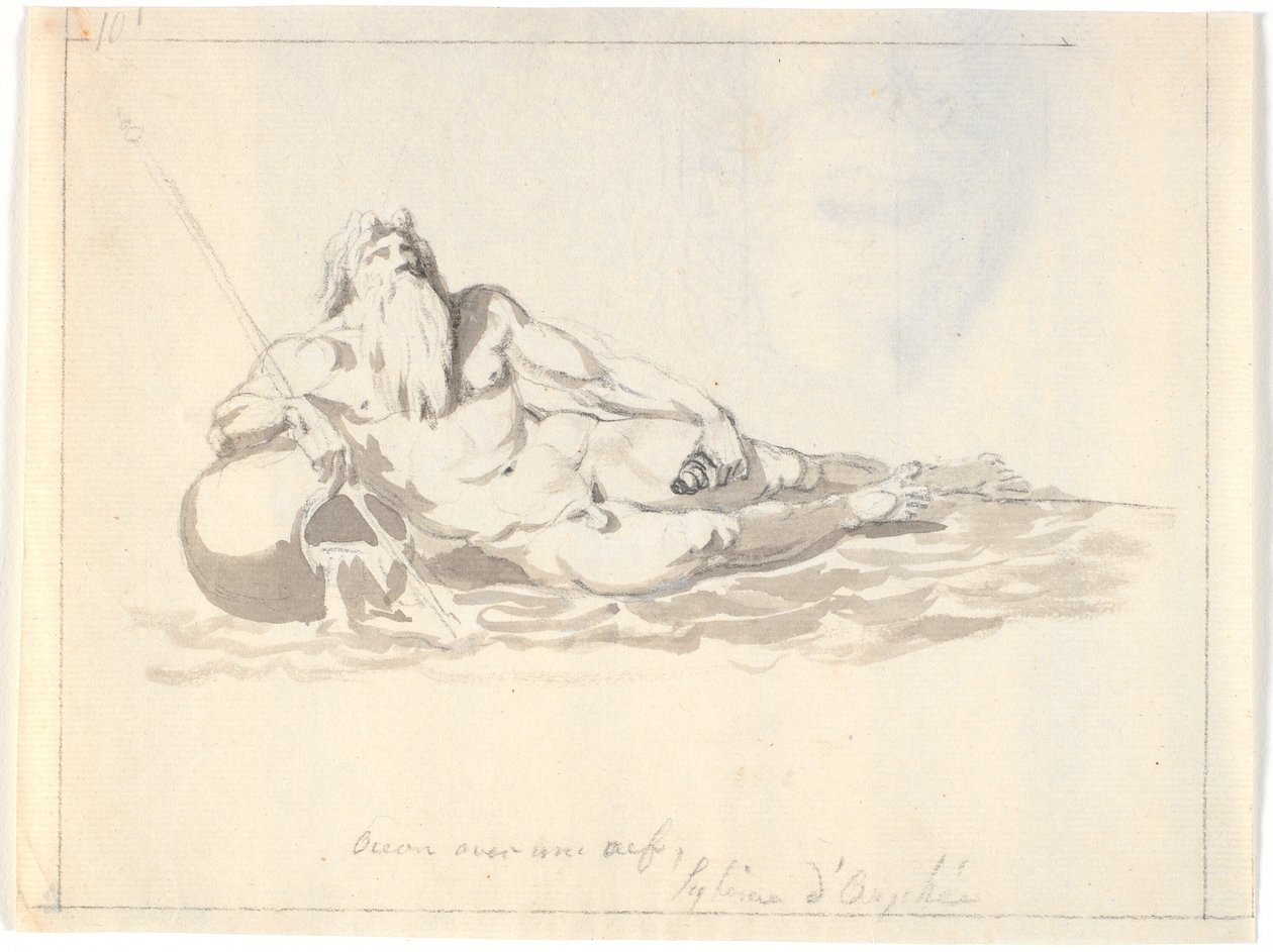 The Ocean, a Reclining Sea God by Nicolai Abildgaard