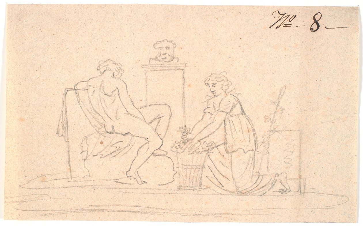 Scene with Two Figures by Nicolai Abildgaard
