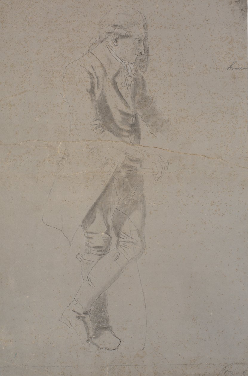 Standing Gentleman in Costume from ca. 1770. Struensee? by Nicolai Abildgaard