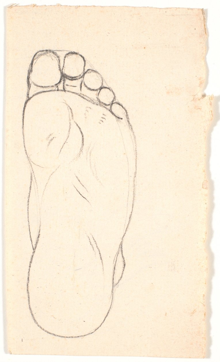 Study of a Foot Seen from Below. Heel to the Right by Nicolai Abildgaard