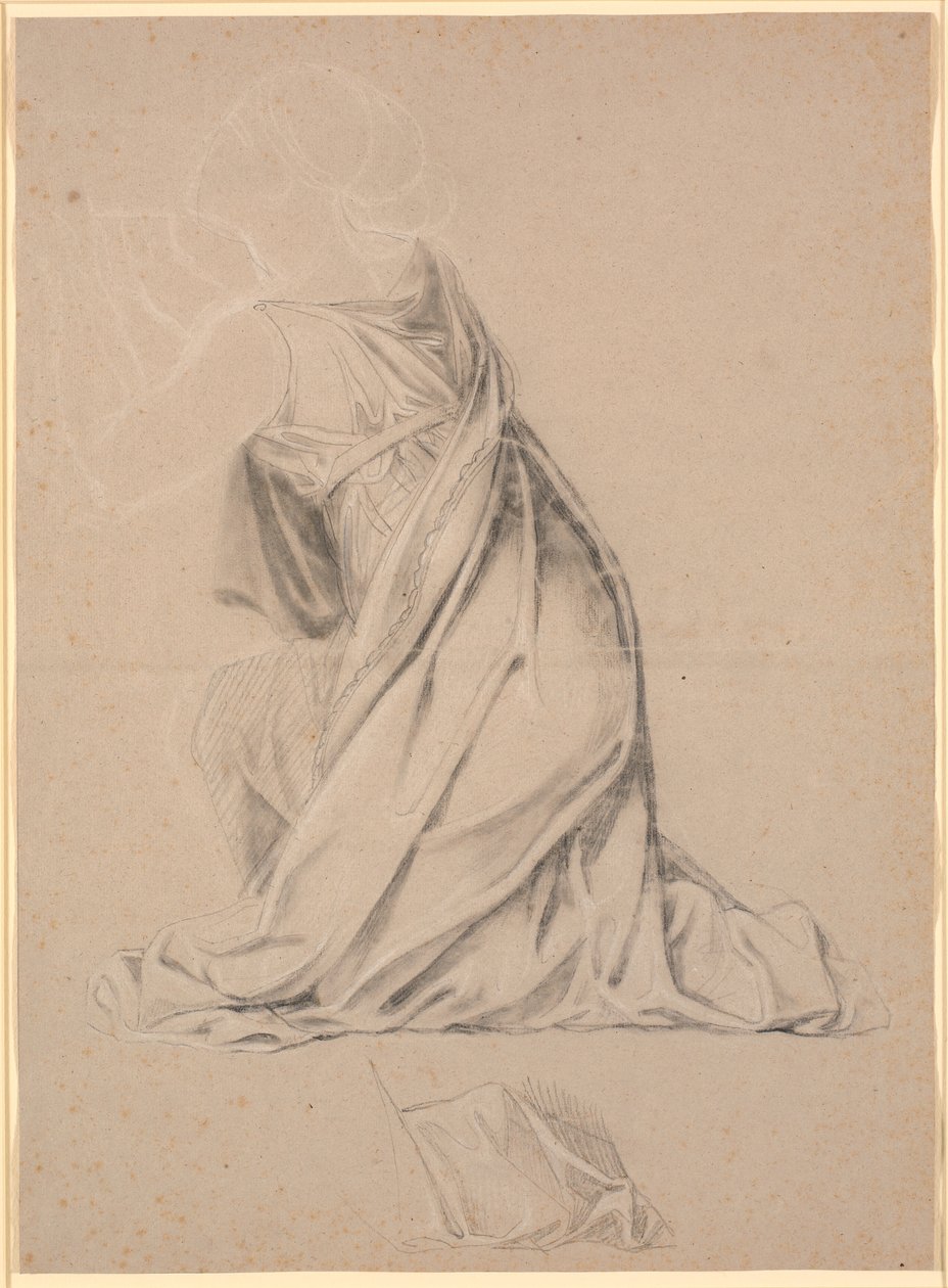 Study for the Kneeling Figure Symbolizing Holstein on the Christian I Painting at Christiansborg by Nicolai Abildgaard
