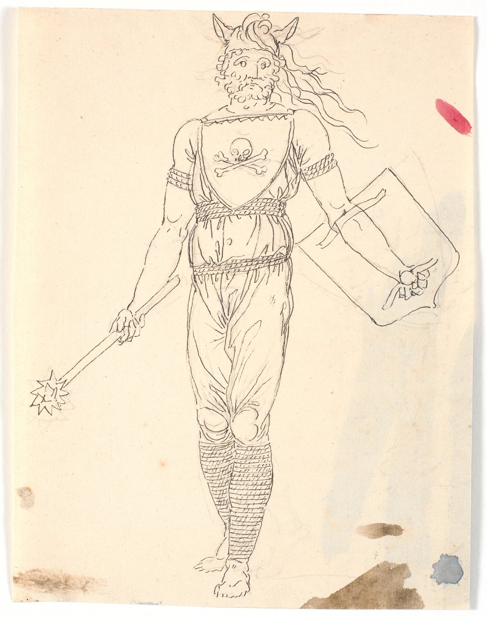 Sketch for a Warrior Costume by Nicolai Abildgaard