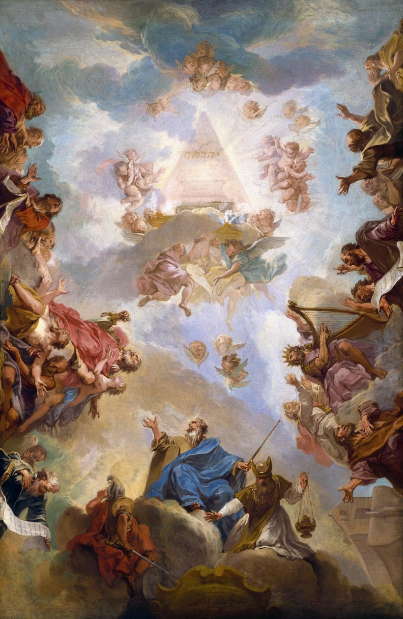 Prophets and Kings of the Old Testament Adoring the Name of Jehovah by Nicolas Bertin
