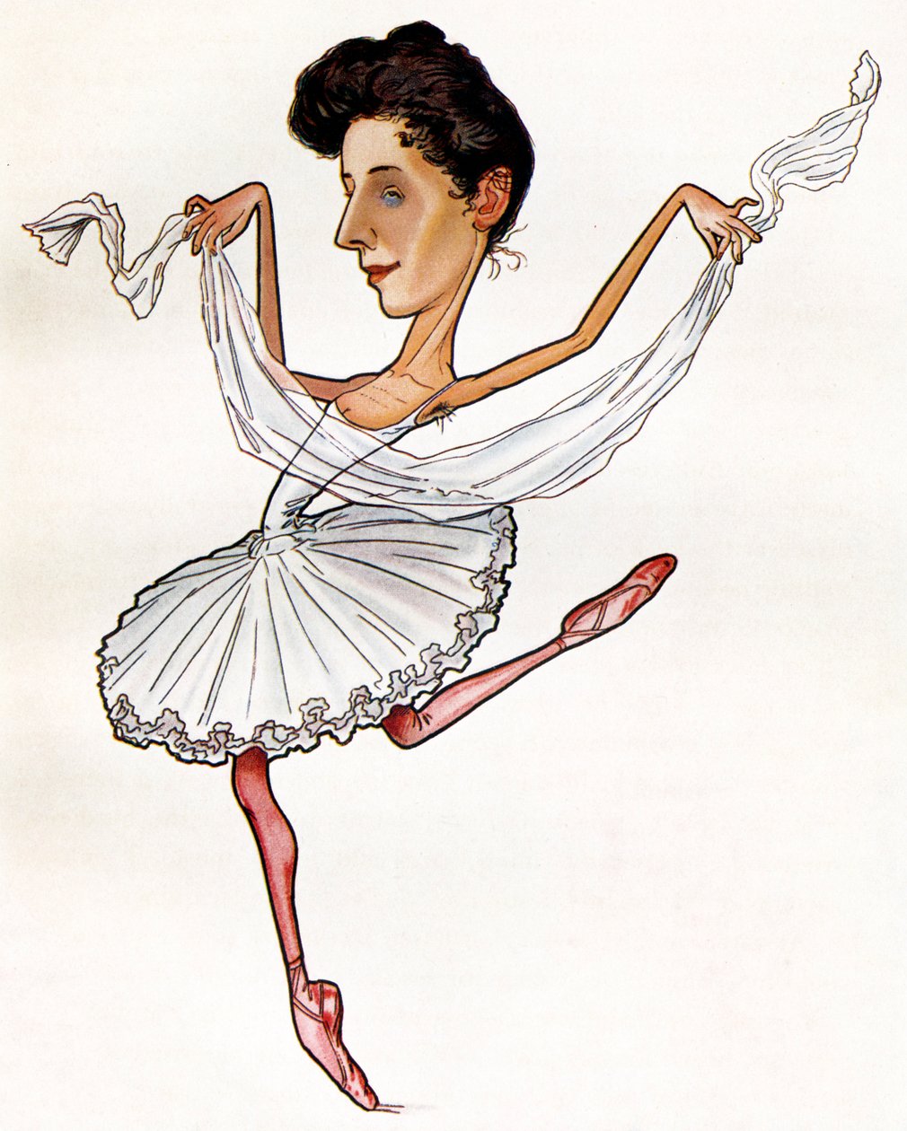 Anna Pavlova Caricature by Nicolas Legat