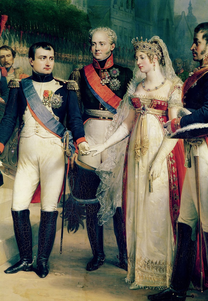 Napoleon Bonaparte Receiving Queen Louisa of Prussia at Tilsit, 6th July 1807 (detail) by Nicolas Louis Francois Gosse
