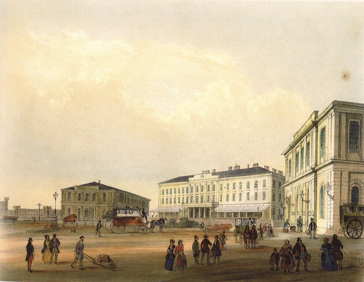 The Vienna-Gloggnitz and Bruck Station by Nicolas Marie Joseph Chapuy