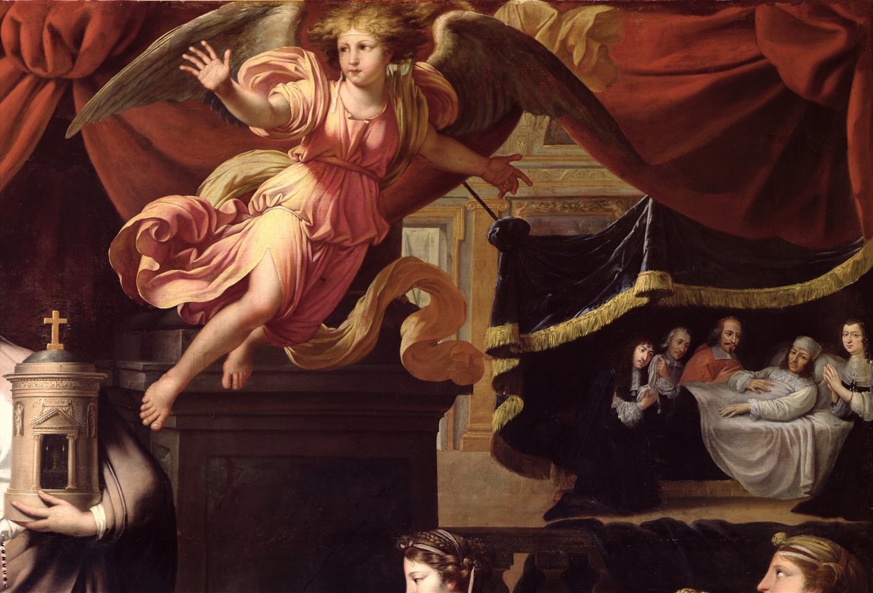 Ex-Voto to the Illness of Louis XIV in Calais, July 1658, (detail) by Nicolas Mignard