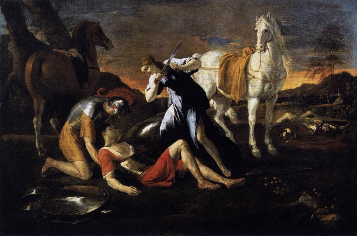 Tancred and Erminia by Nicolas Poussin