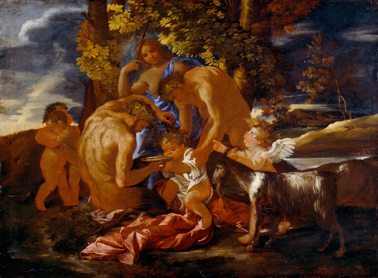 The Nurture of Bacchus by Nicolas Poussin