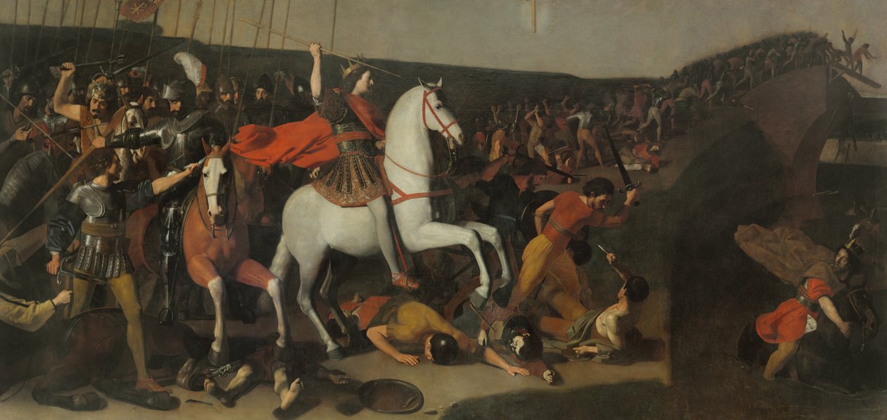 The Battle of Milvian Bridge, Victory of Constantine over Maxentius by Nicolas Tournier