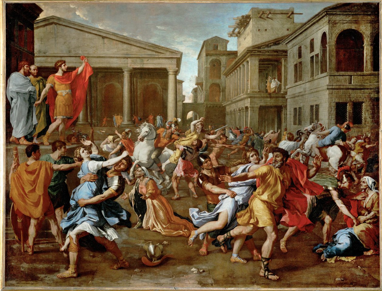 The Rape of the Sabine Women by Nicolas (attr.to) Poussin