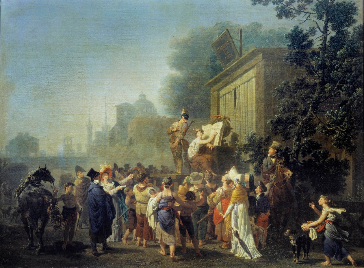 The Travelling Comedians, The Theatre of Madness by Nicolas Antoine Taunay
