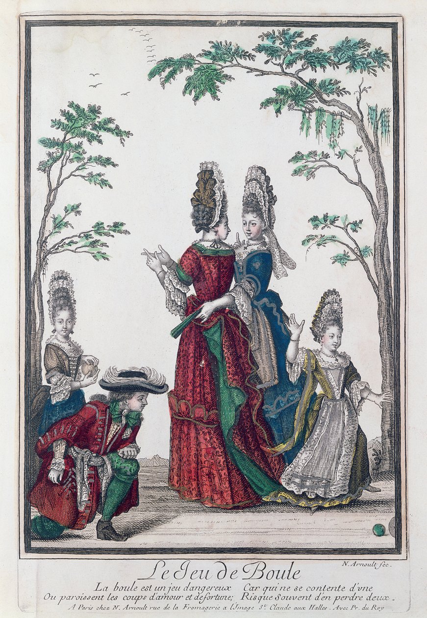 The Game of Bowls (Le Jeu de Boule), Late 17th Century by Nicolas Arnoult