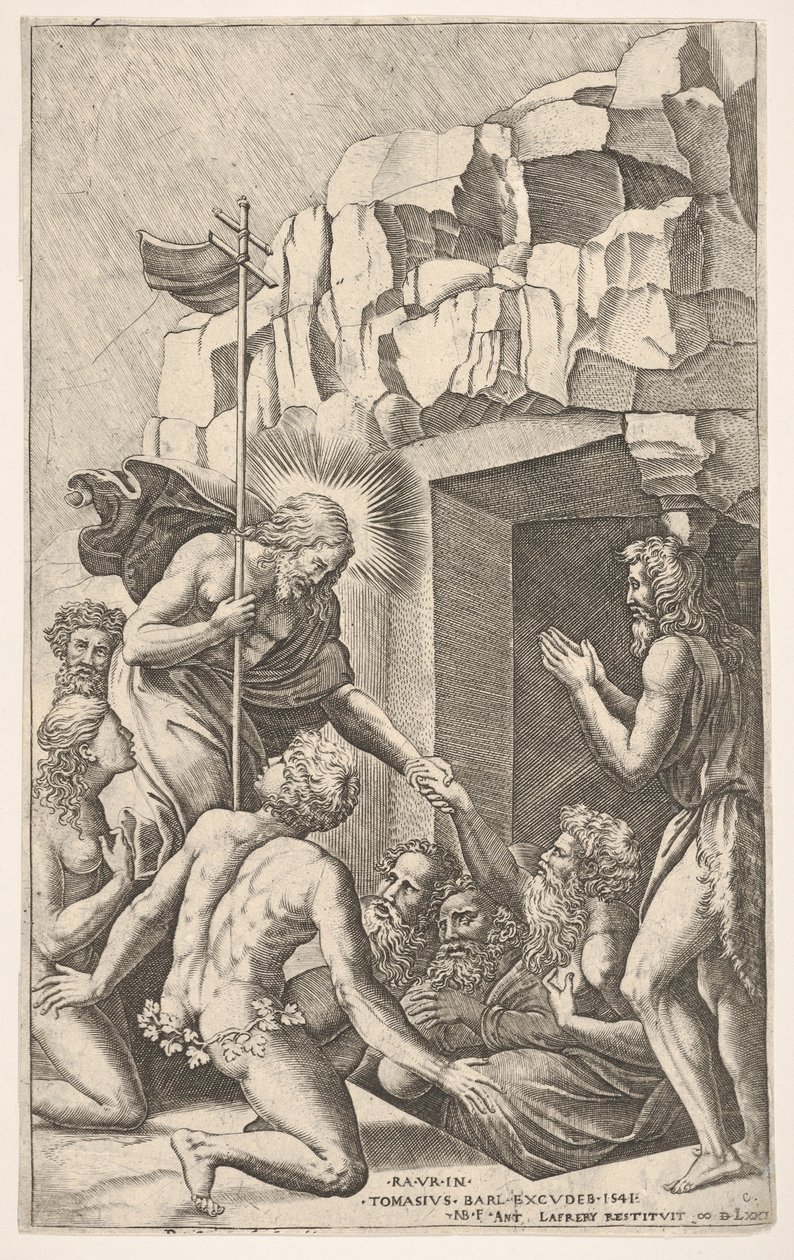 Christ in Limbo, after Raphael, 1541 by Nicolas Beatrizet